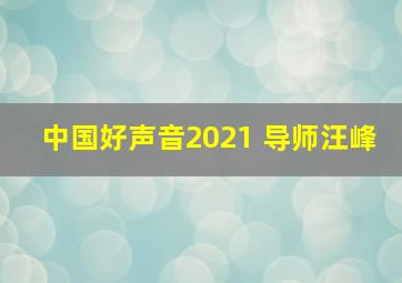 中国好声音2021 导师汪峰